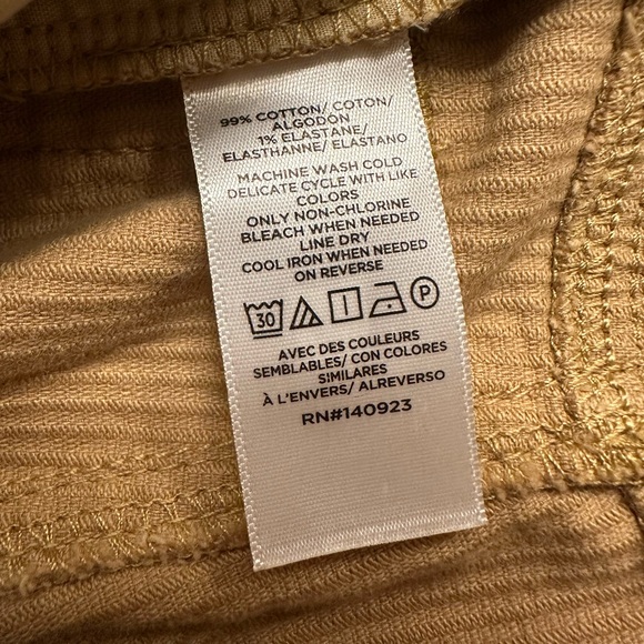 NWT LOFT Straight Camel Corduroy Pants - Size 29/8 - Picture 7 of 8